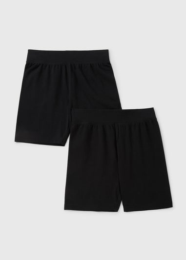 2 Pack Boys Black Cycling Shorts (4-13yrs)