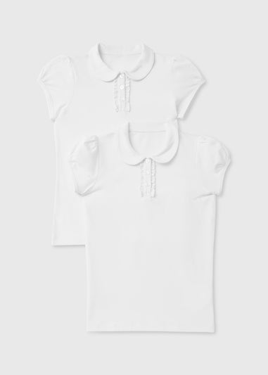 2 Pack Boys White Polo Tops (4-13yrs)