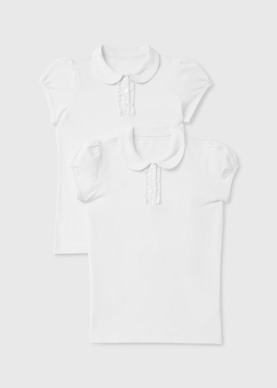 2 Pack Boys White Polo Tops (4-13yrs)