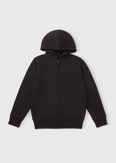 Boys Black Zip Up Hoodie (4-13yrs)