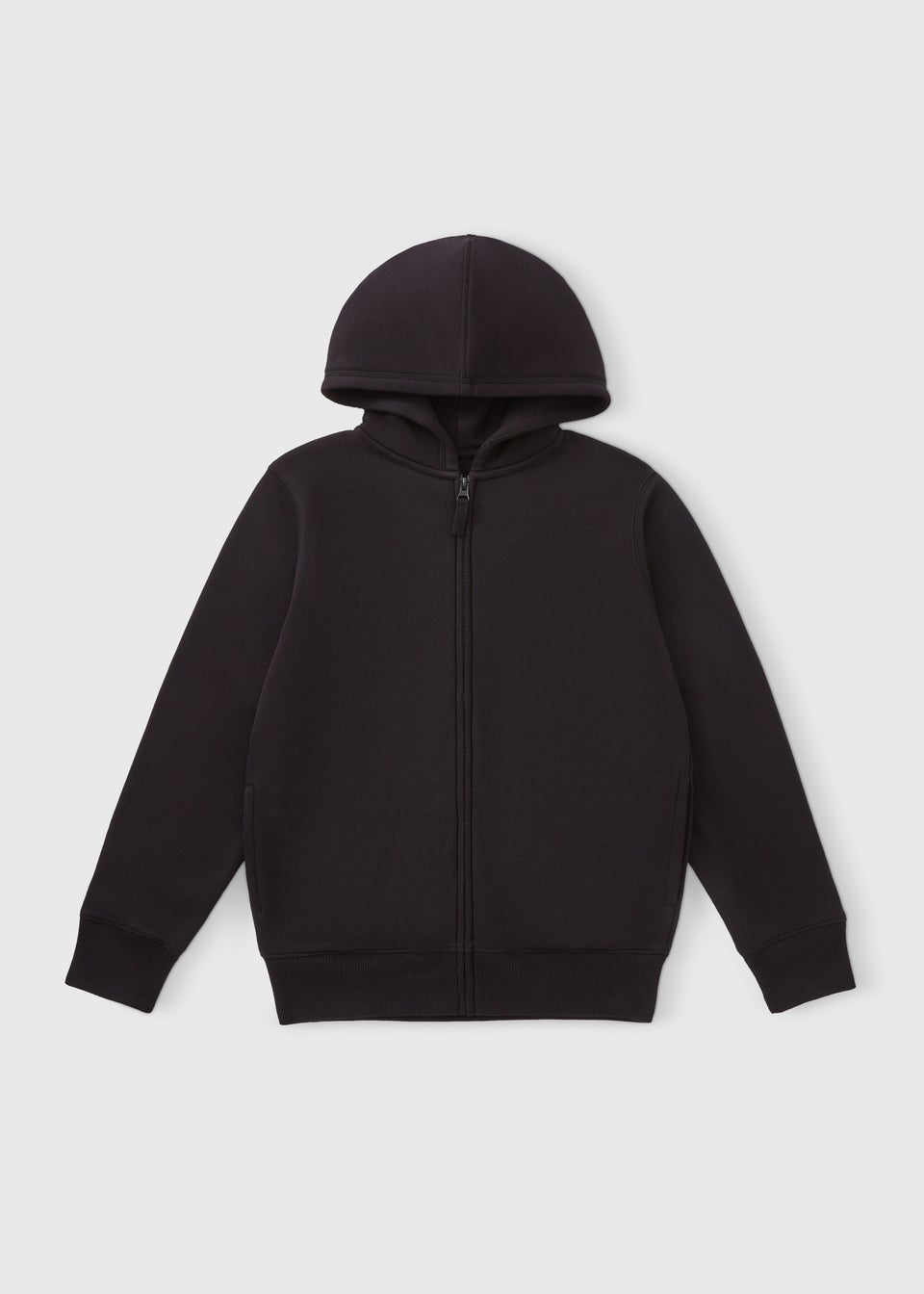 Boys Black Zip Up Hoodie (4-13yrs)