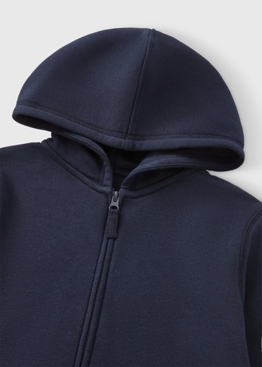Boys Navy Zip Up Hoodie (4-13yrs)