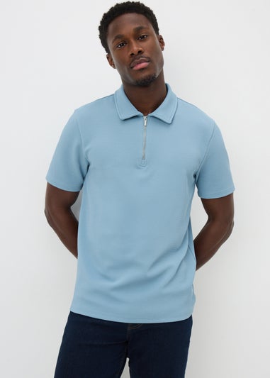 Blue Smart Bubble Polo Top