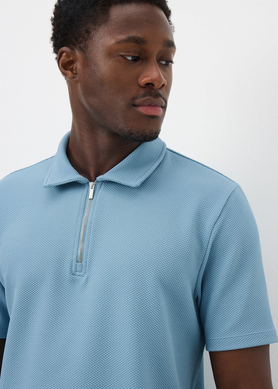 Blue Smart Bubble Polo Top