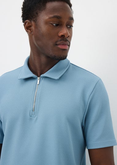 Blue Smart Bubble Polo Top