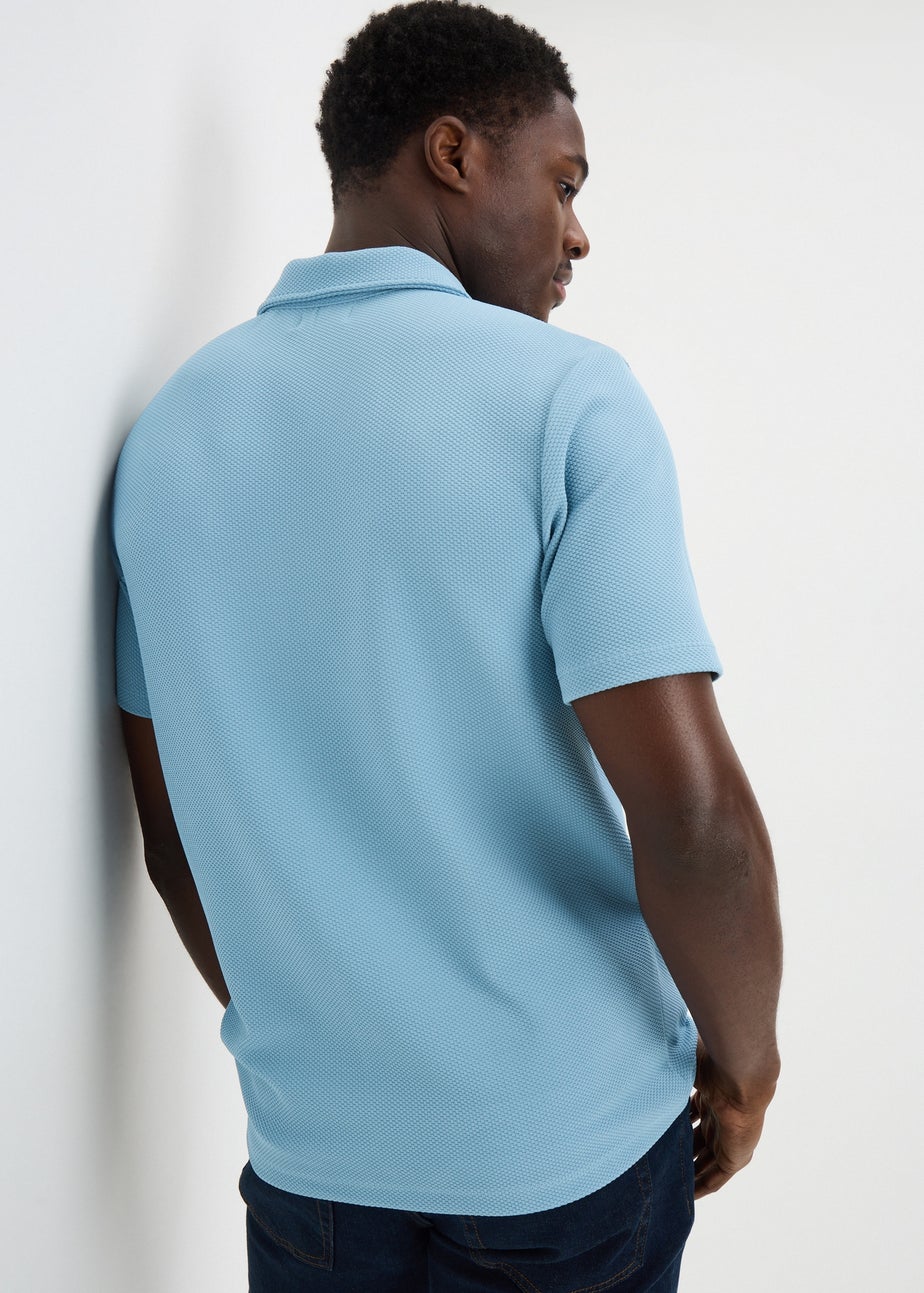 Blue Smart Bubble Polo Top