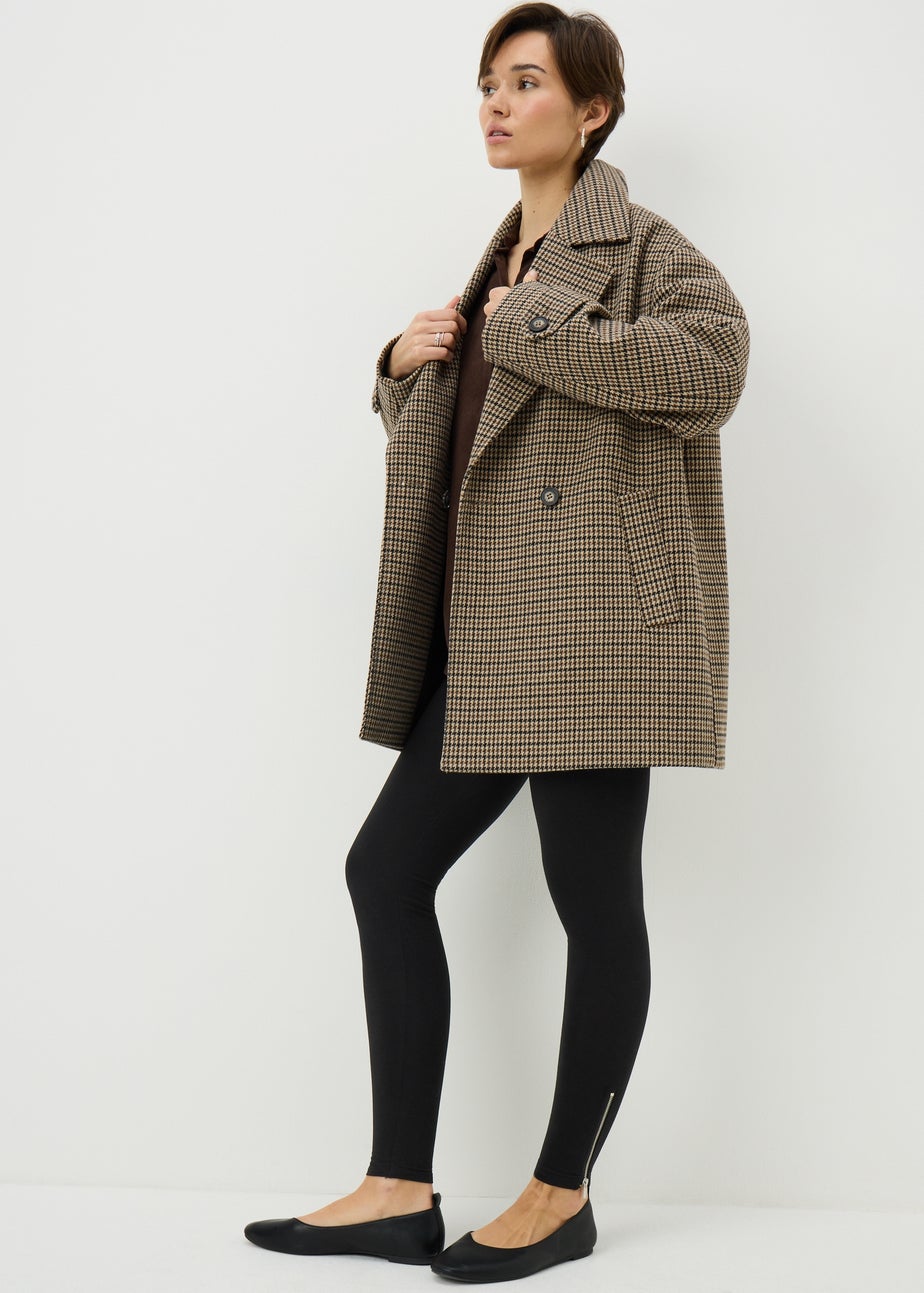 Black Zip Hem Leggings