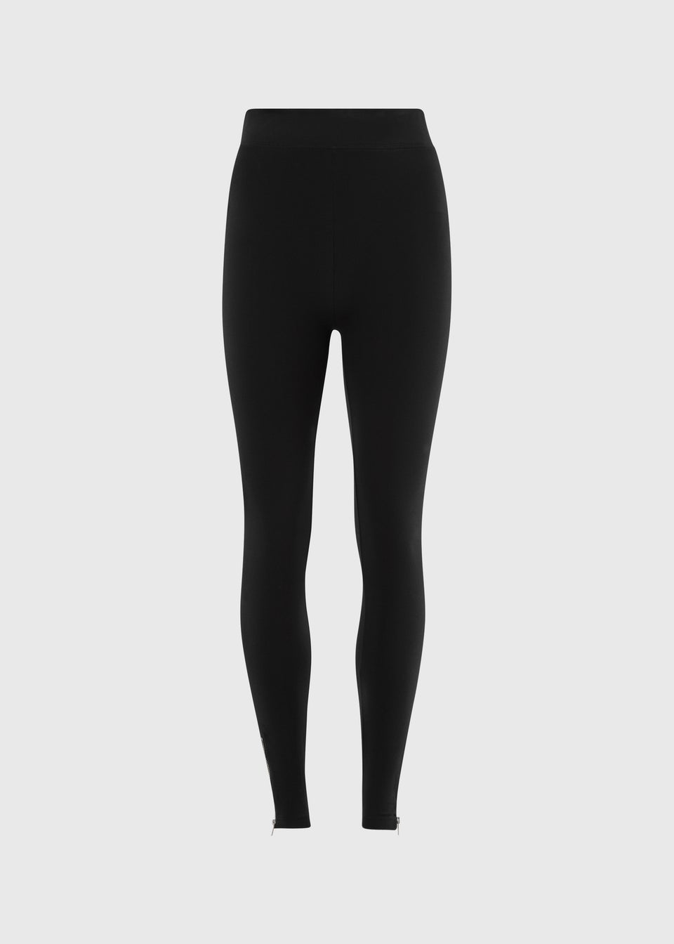 Black Zip Hem Leggings