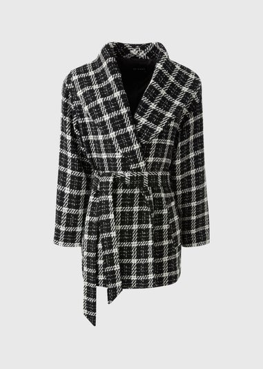 Et Vous Monochrome Check Coat