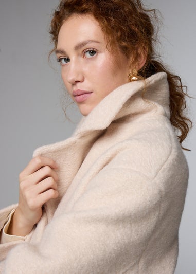 Et Vous Cream Borg Short Coat