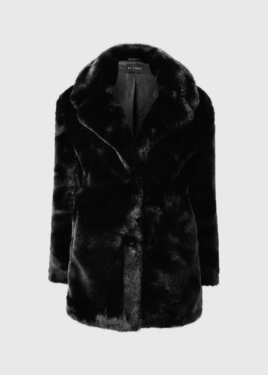 Et Vous Black Faux Fur Coat