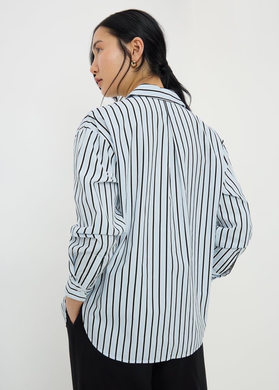 Blue Stripe Poplin Shirt