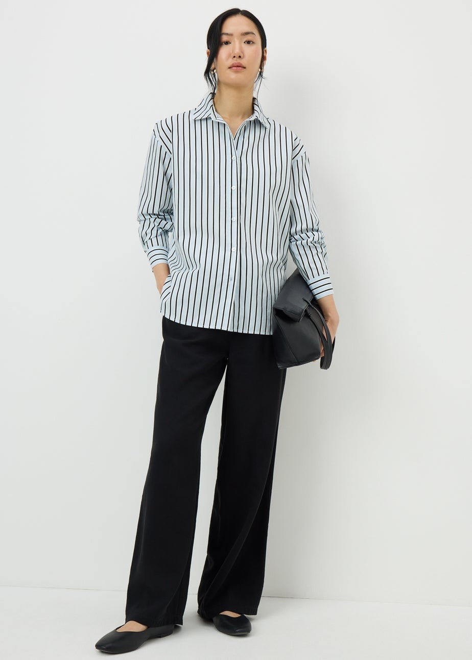 Blue Stripe Poplin Shirt
