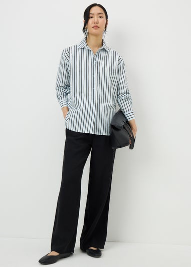 Blue Stripe Poplin Shirt