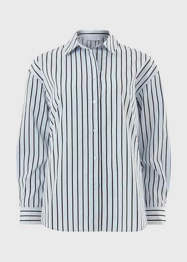 Blue Stripe Poplin Shirt
