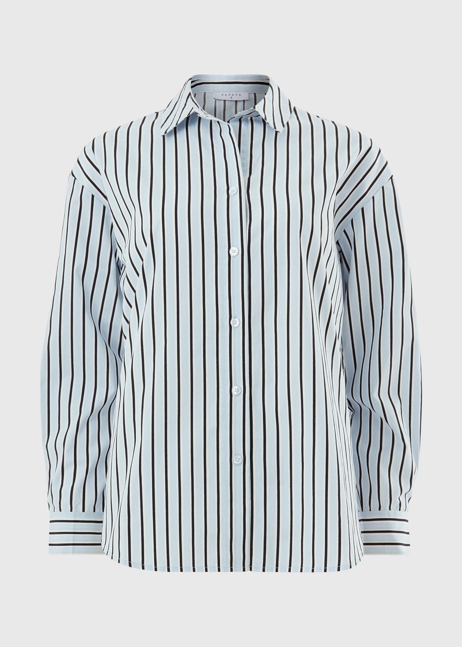 Blue Stripe Poplin Shirt