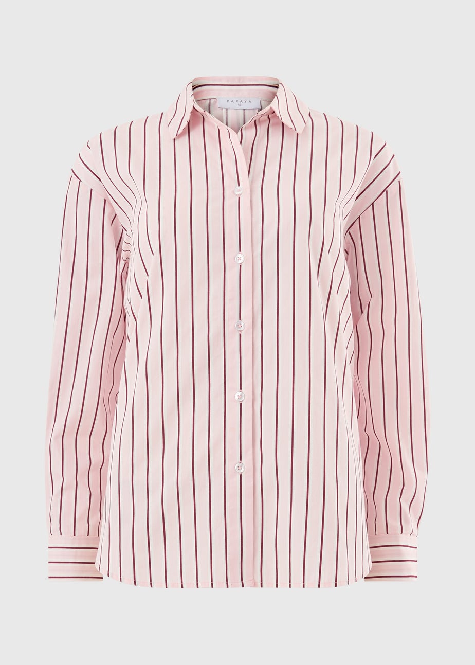 Pink Stripe Poplin Shirt