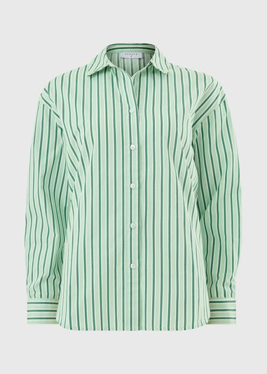 Green Stripe Poplin Shirt