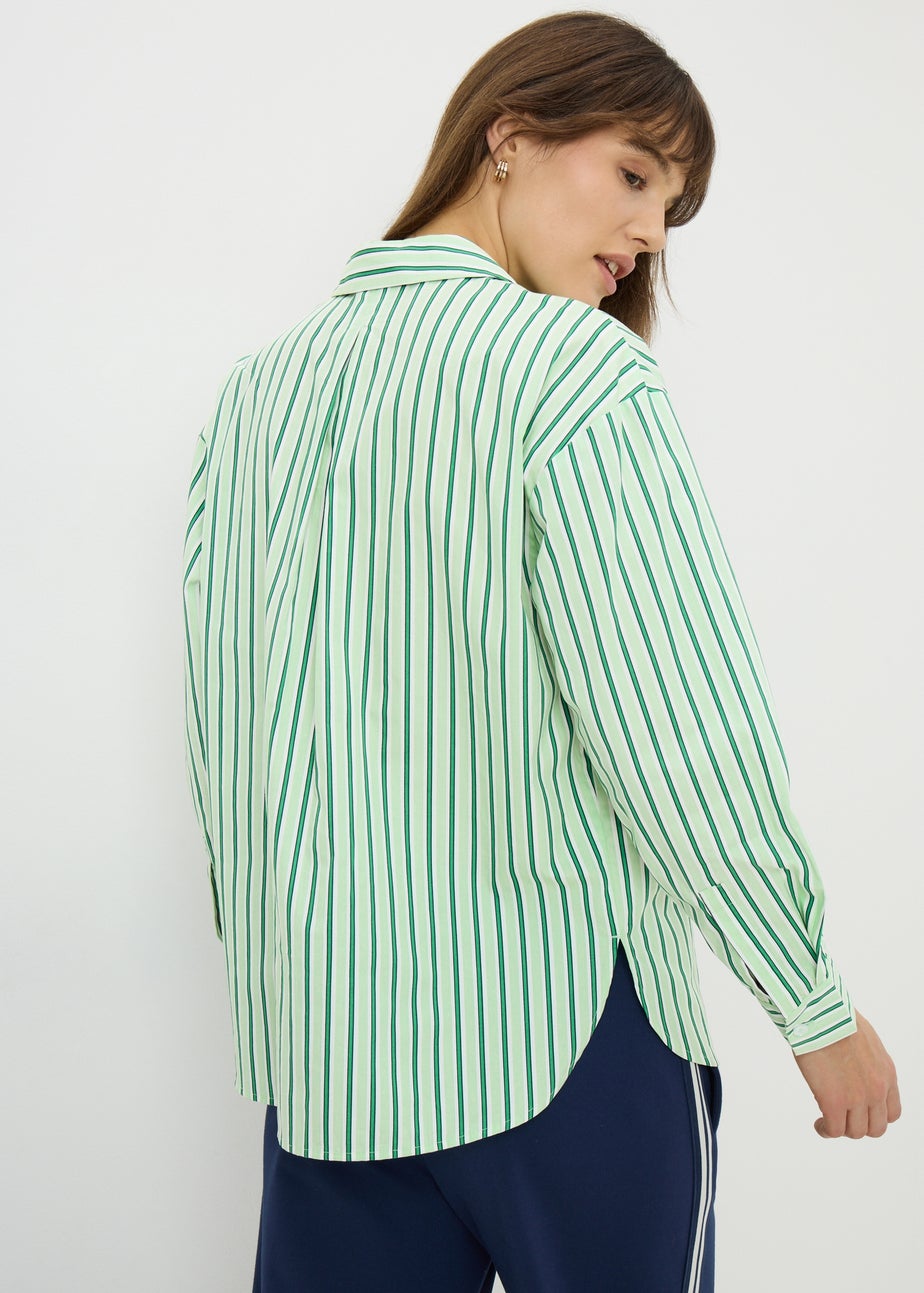 Green Stripe Poplin Shirt