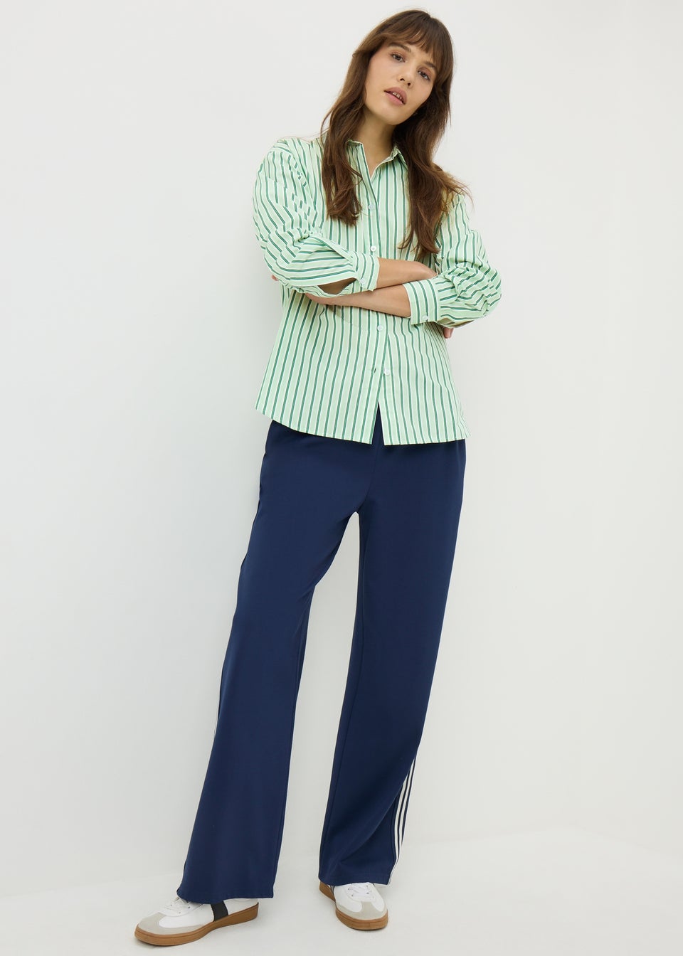 Green Stripe Poplin Shirt
