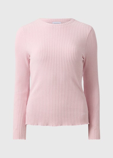 Pink Ribbed Soft Touch Long Sleeve Top