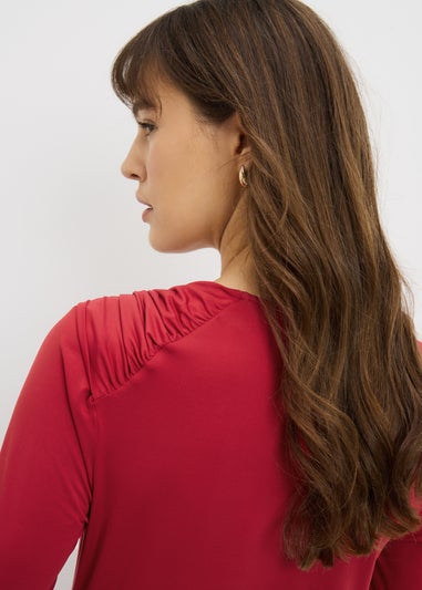 Red Long Sleeve Top
