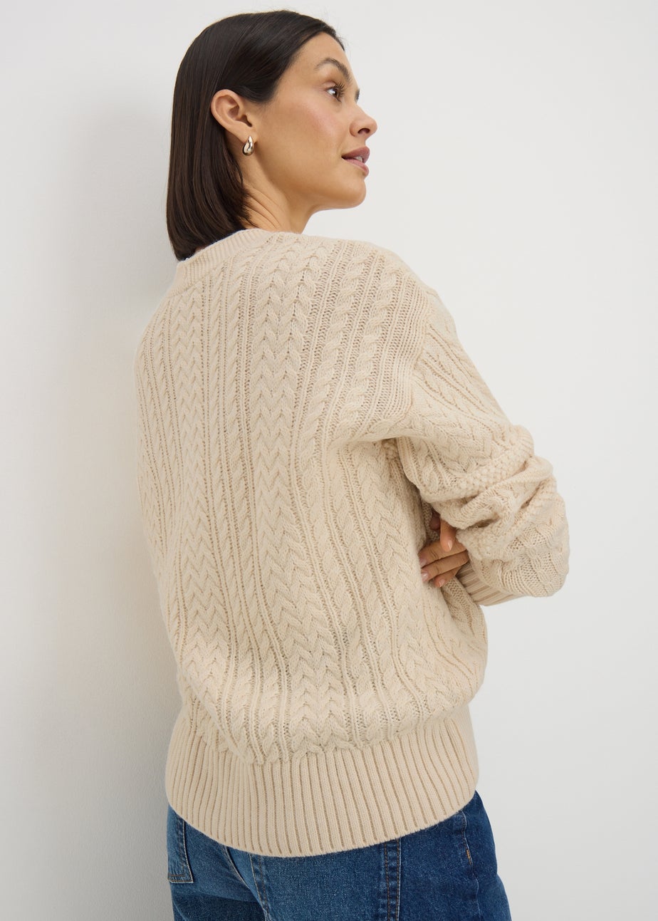 Cream Cable Cardigan