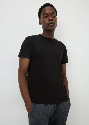 2 Pack Black T-Shirt Vest Tops