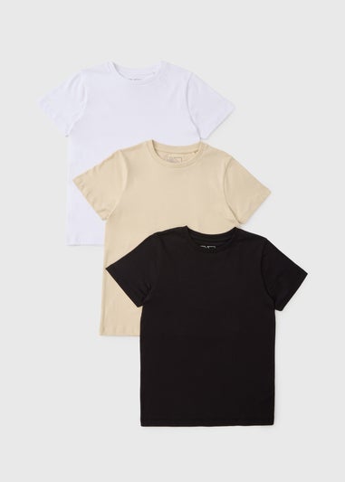3 Pack Boys Multicolour Core T-Shirts (7-15yrs)