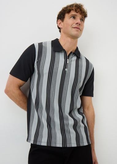 Black Stripe Smart Polo Shirt