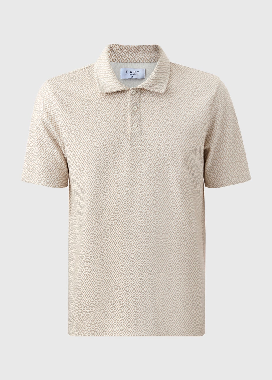 Stone Diamond Geometric Polo Shirt