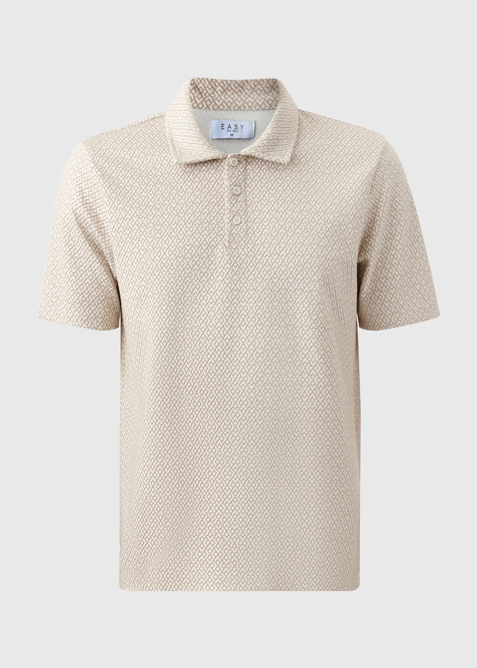 Stone Diamond Geometric Polo Shirt