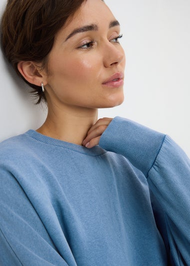 Light Blue Acid Wash Sweatshirt