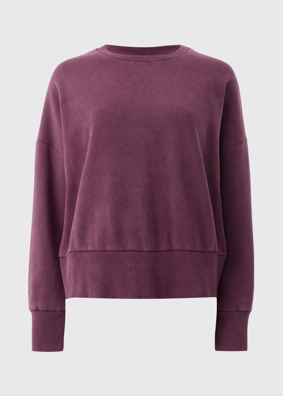 Burgundy Acid Wash Sweatshirt