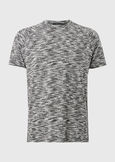 Souluxe Grey Texture Space Dye T-Shirt