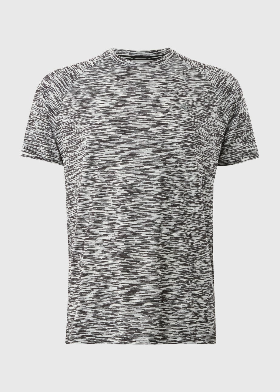 Souluxe Grey Texture Space Dye T-Shirt