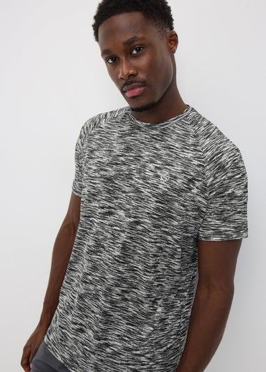 Souluxe Grey Texture Space Dye T-Shirt