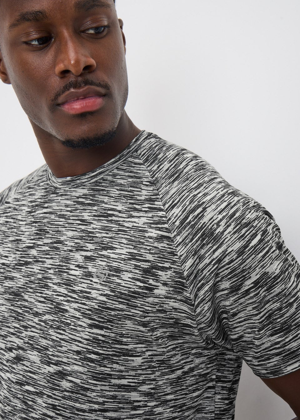 Souluxe Grey Texture Space Dye T-Shirt