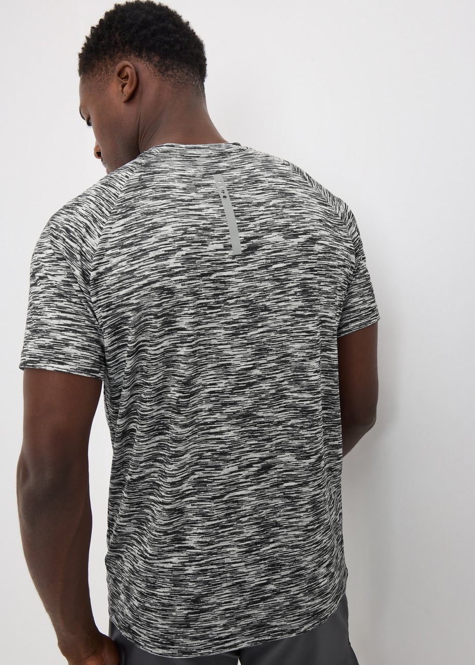 Souluxe Grey Texture Space Dye T-Shirt
