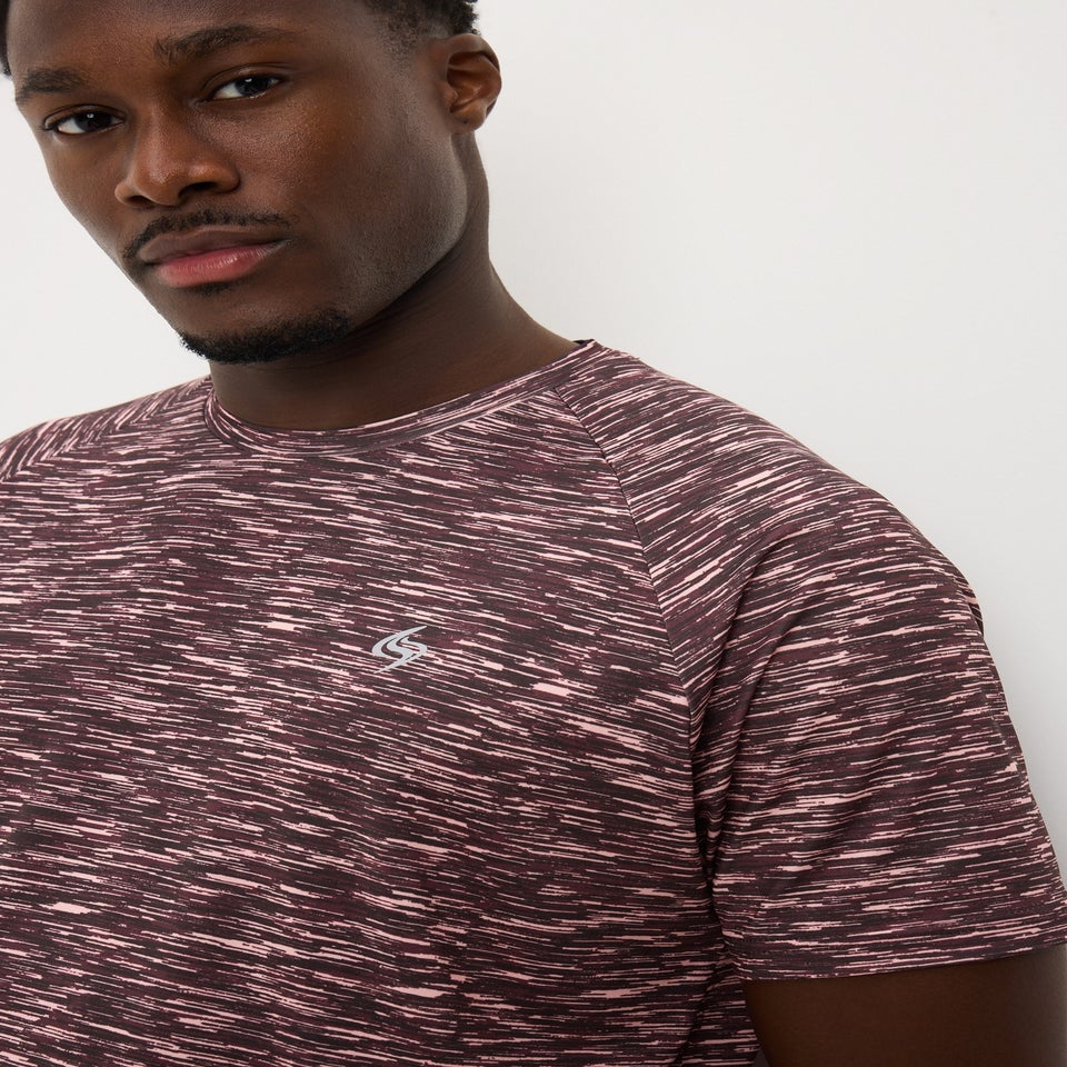 Souluxe Burgundy Space Dye T-Shirt