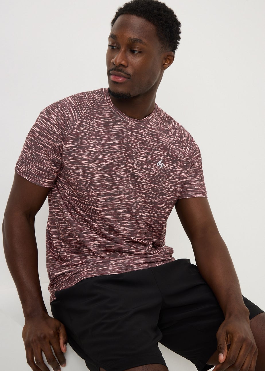 Souluxe Burgundy Space Dye T-Shirt