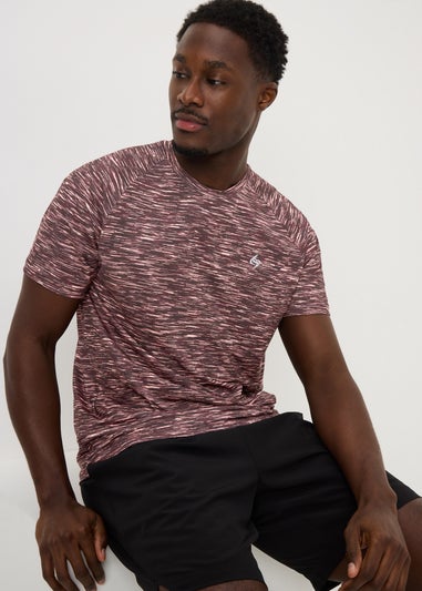 Souluxe Burgundy Space Dye T-Shirt