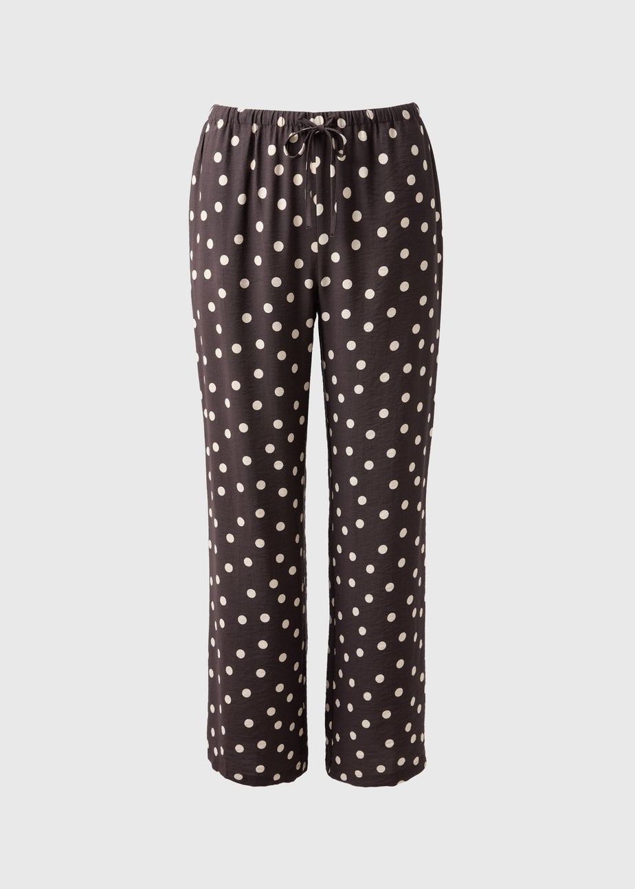 Brown Polka Dot Co Ord Trousers