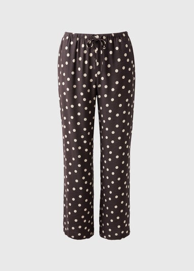 Brown Polka Dot Co Ord Trousers