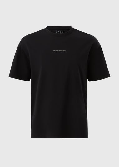 Black Slogan T-Shirt