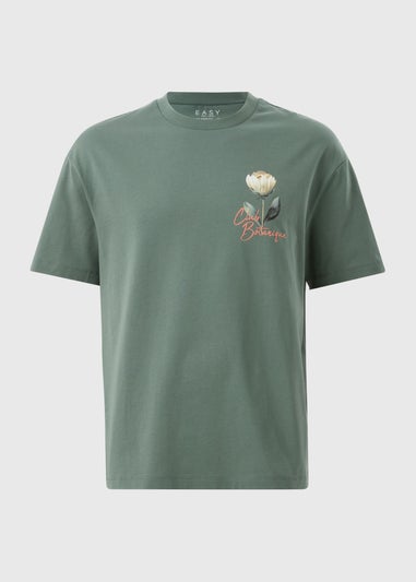 Sage Green Printed T Shirt