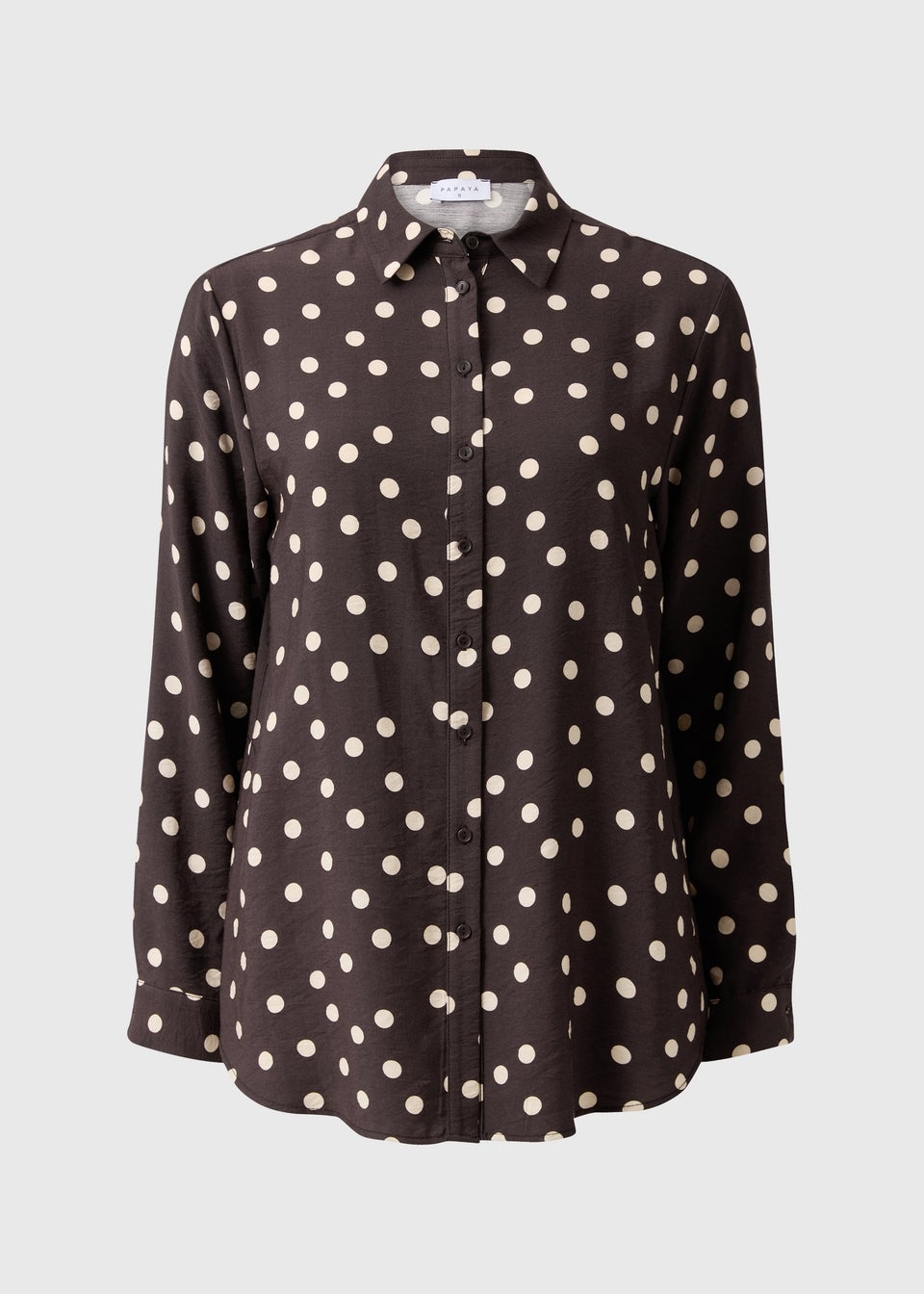 Brown Spot Print Shirt