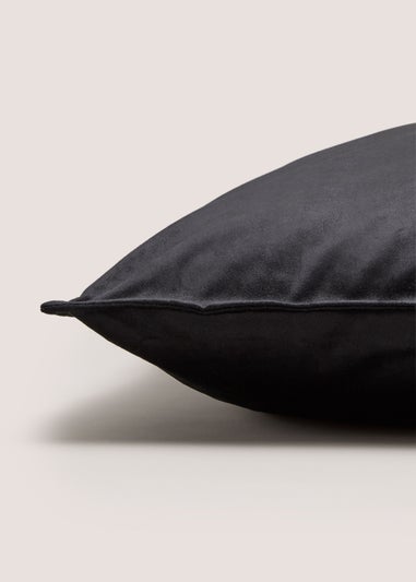 Black Plain Velvet Cushion
