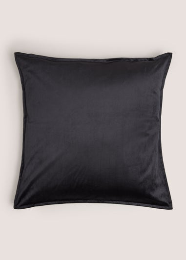Black Plain Velvet Cushion