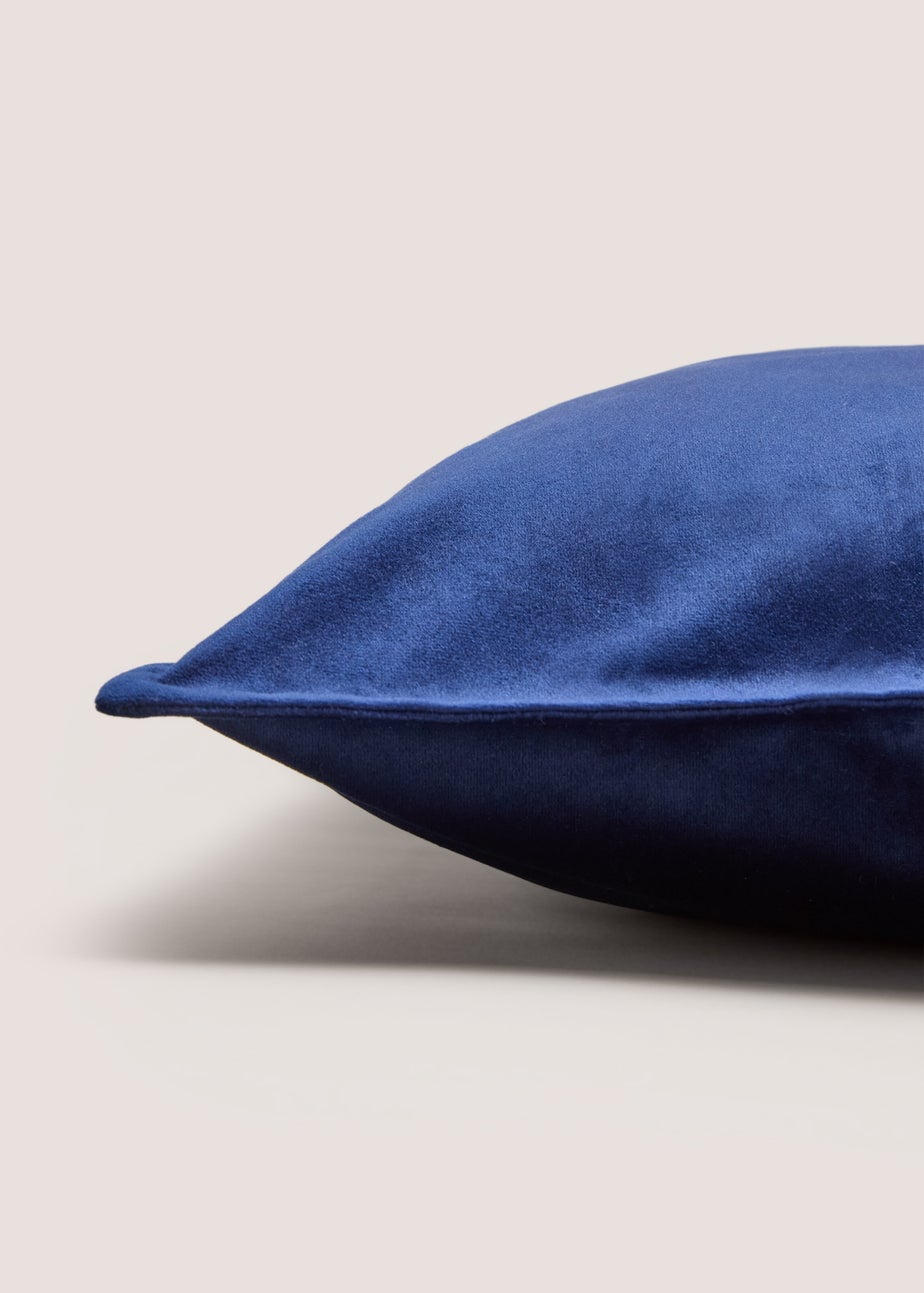 Navy Plain Velvet Cushion